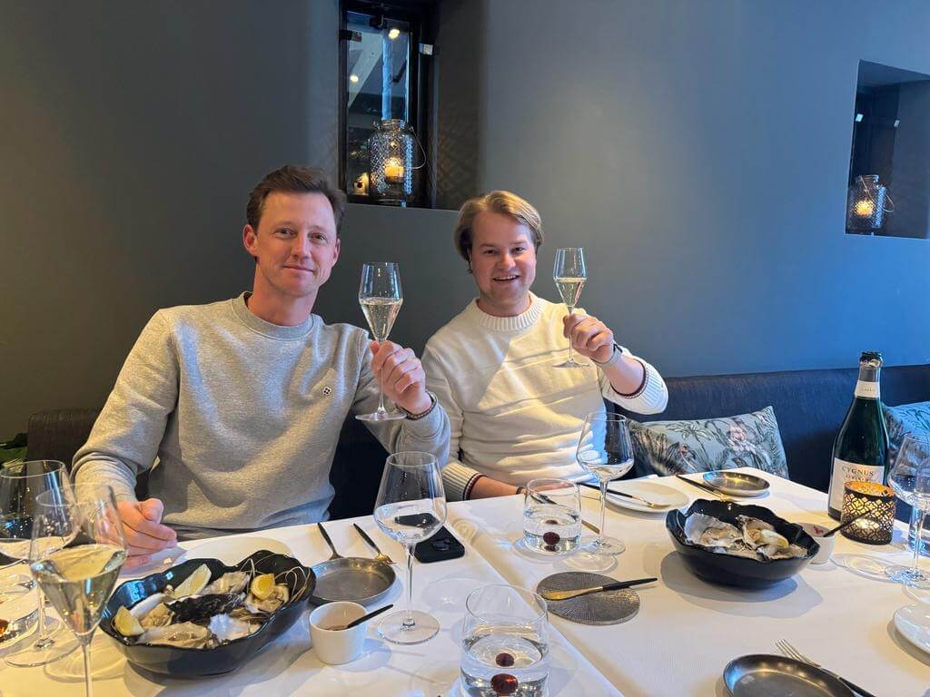 Wouter en Teun tijdens lunchploeg